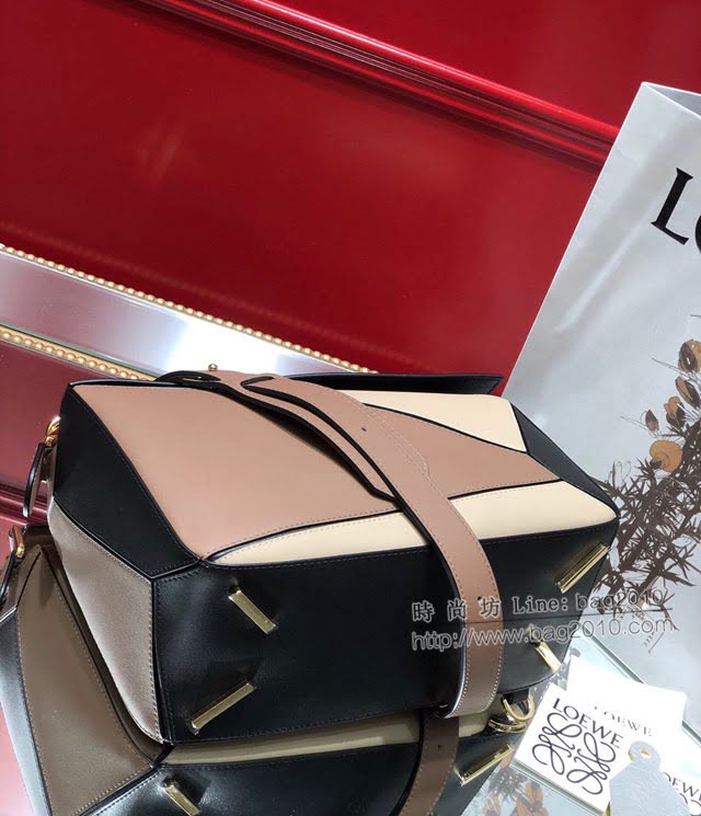 LOEWE經典爆款包包 羅意威中號Puzzle幾何拼接手提斜挎包 10171  tcl1138